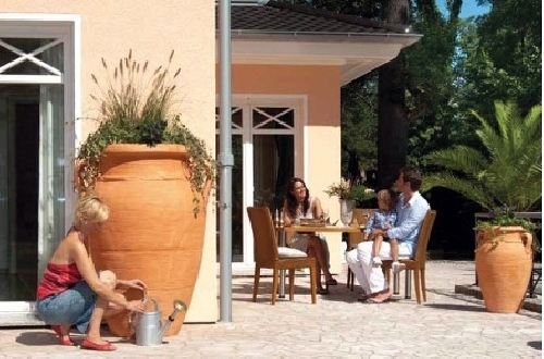 deposito de agua de lluvia decorativo