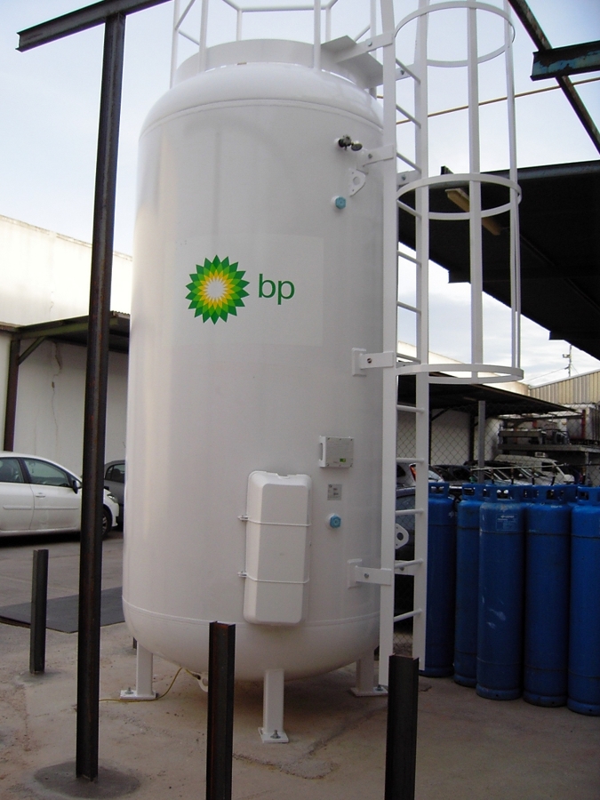 Depósito vertical gas