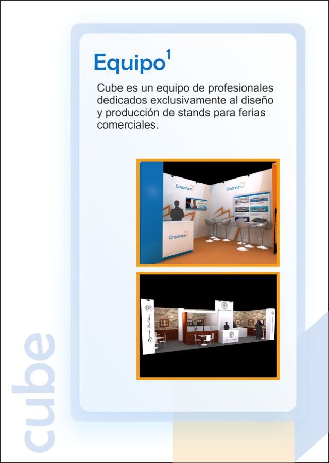 Desglose folleto stands