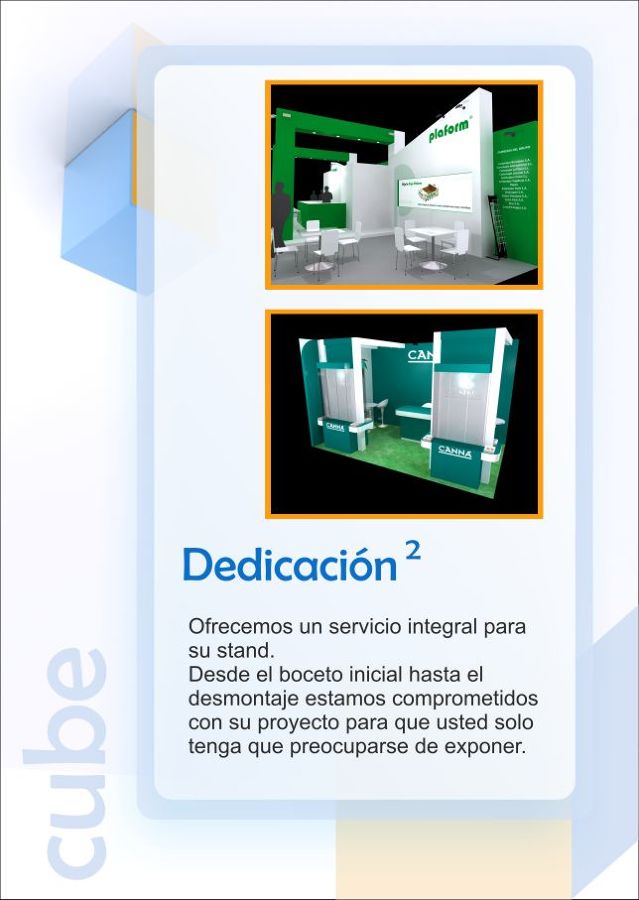 Desglose folleto stands