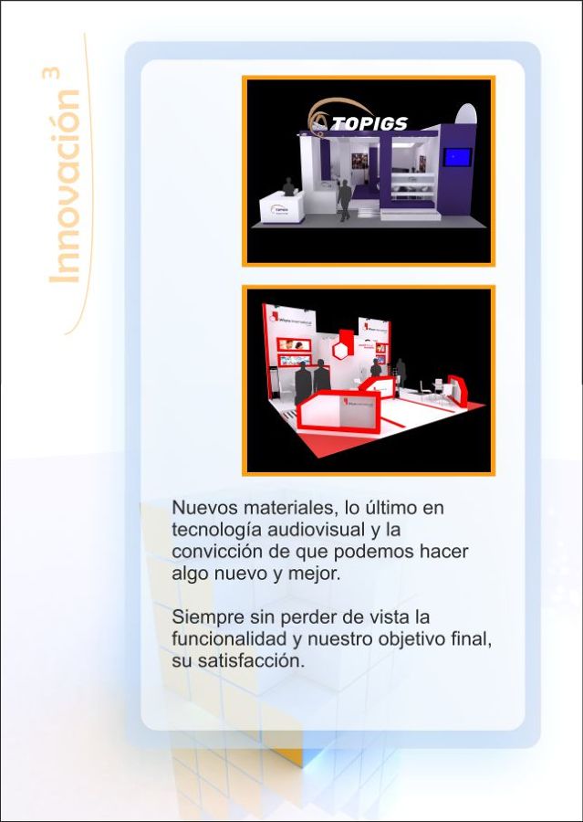 Desglose folleto stands