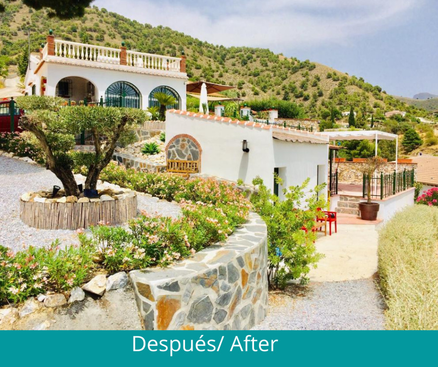 Reforma exterior casa de campo despues