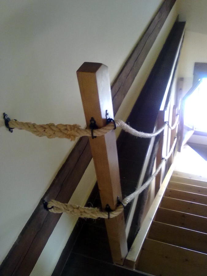 Detalle atado cuerda escalera fabricada por la empresa