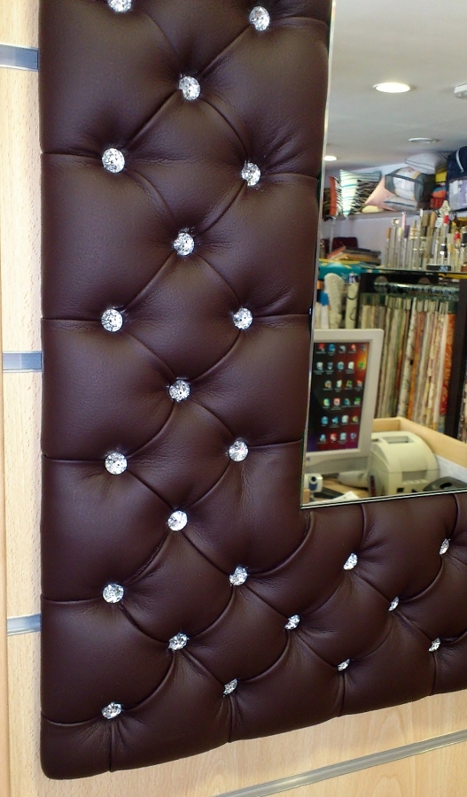 Detalle de boton de cristal