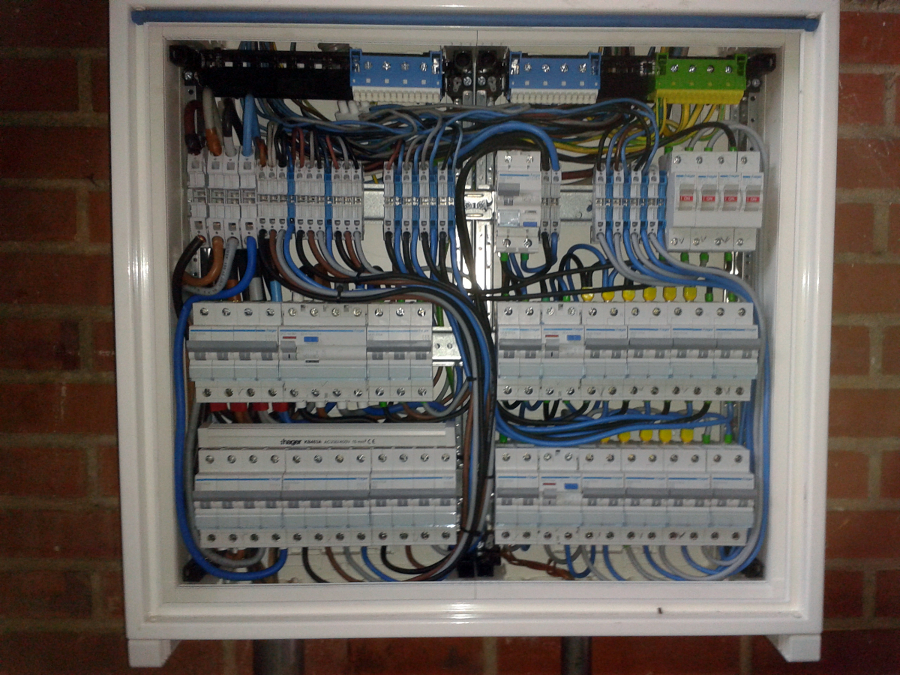 Detalle de cableado cuadro nave