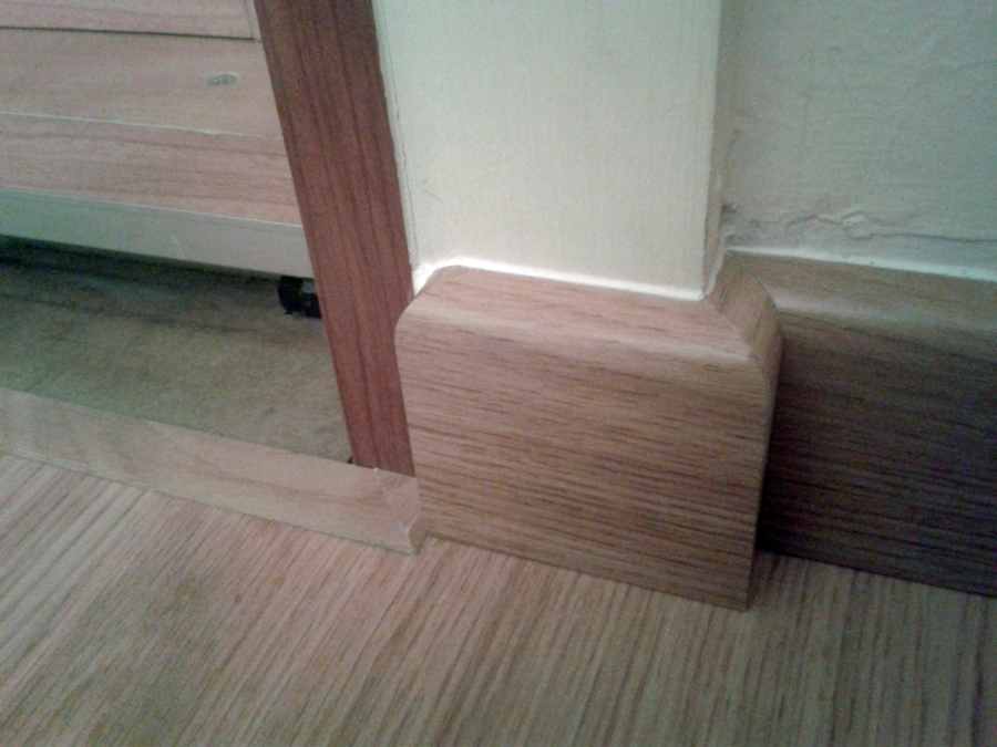 Detalle de los acabados de parquet