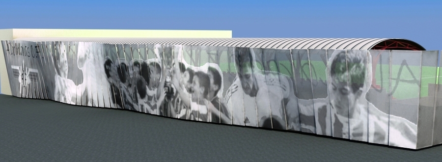 Detalle de propuesta de fachada.