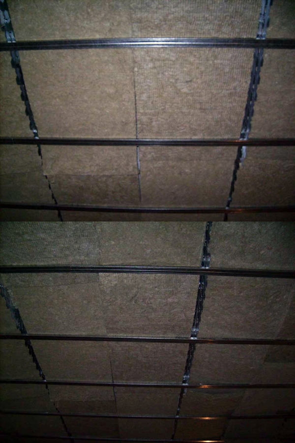 Detalle de techo con Lana de roca