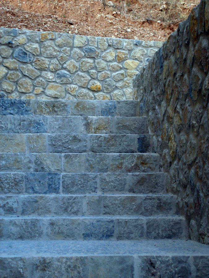 detalle escalera de piedra