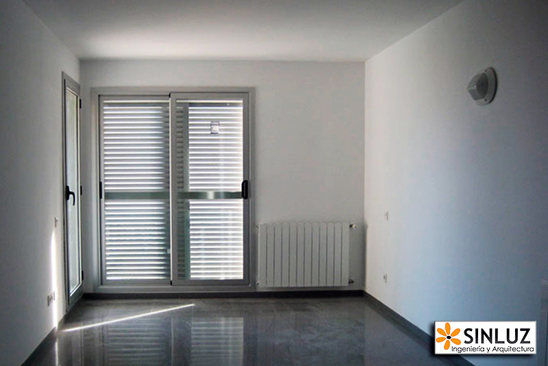 Detalle interior de acabado de vivienda