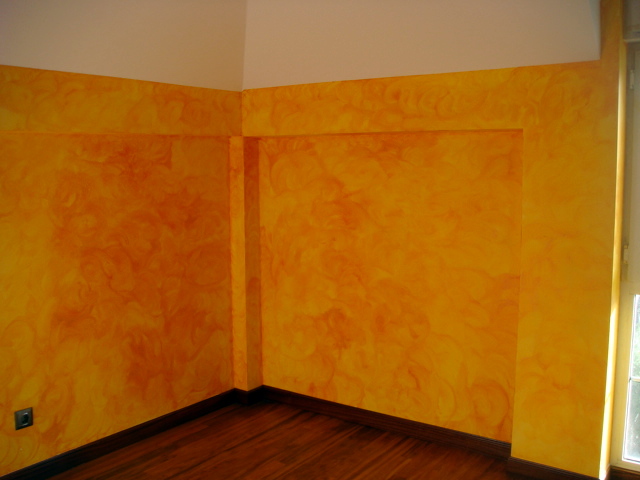 Detalle pintura a la esponja