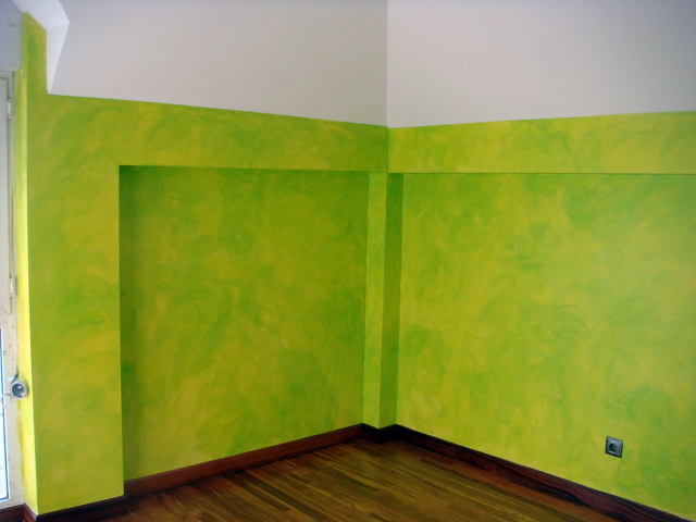 Detalle pintura a la esponja