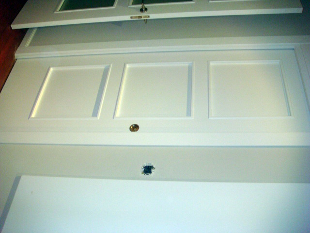 Detalle puerta corredera baño