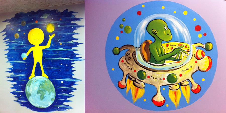 Detalles y murales de Parques Infantiles.