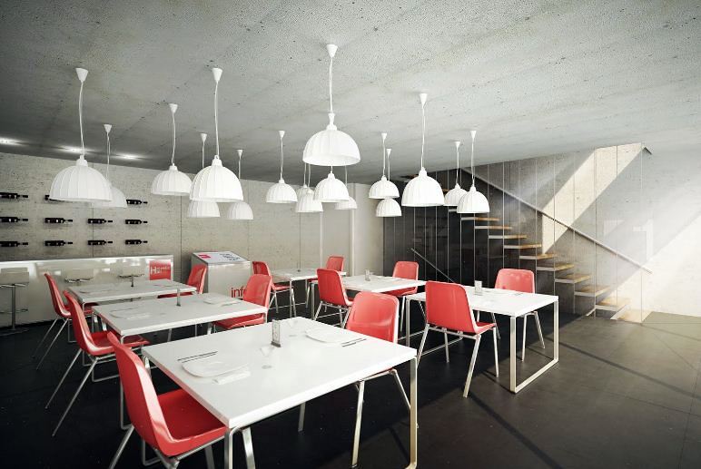 DISEÑO DE INTERIORES CAFETERIA LA MODERNA