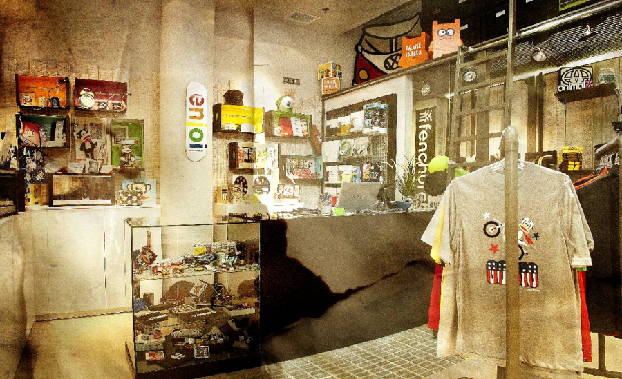 Diseño de tienda de ropa urbana