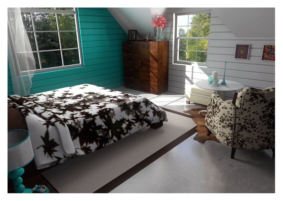 diseño dormitorio, vista desde entrada