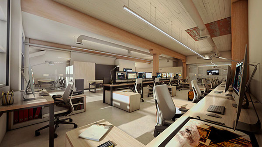 3d render  local comercial y oficina