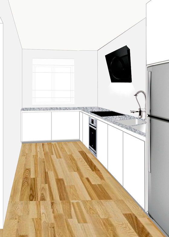 Diseño rehabilitación cocina 