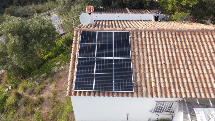 Instalación coplanar a tejado