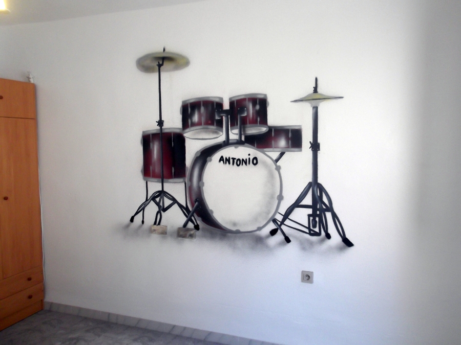 dormitorio infantil, graffiti