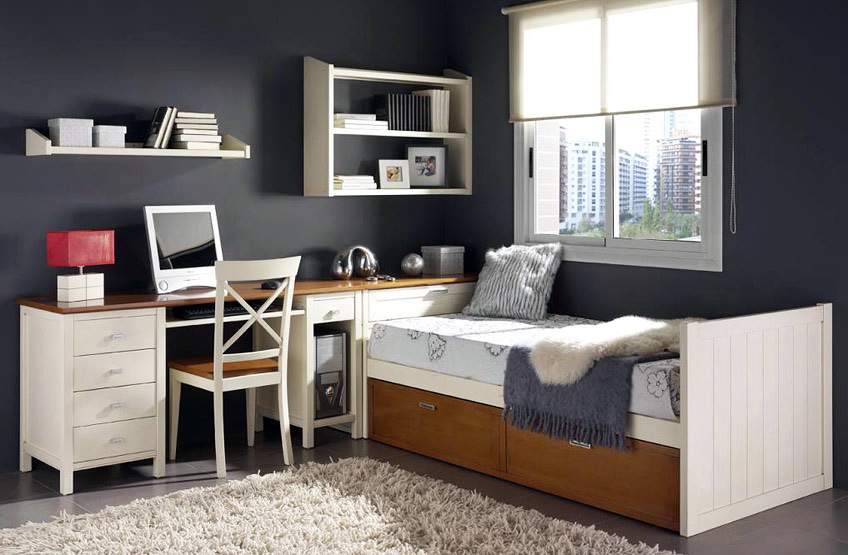 Dormitorio juvenil cama nido