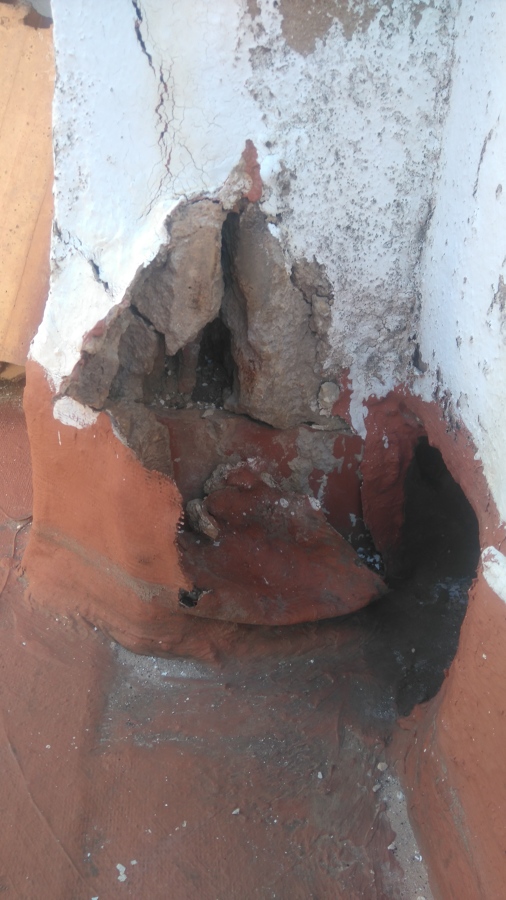 Reparación de terraza antes