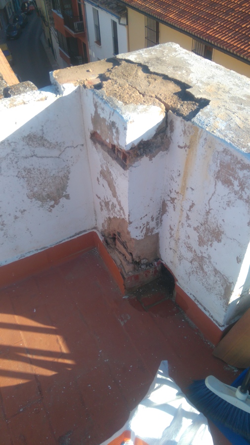 Reparación de terraza antes