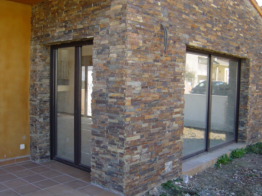 Ventanas en casa rustica