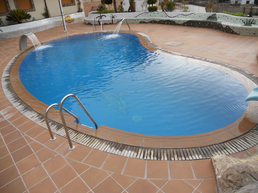 PISCINA CON FUENTES
