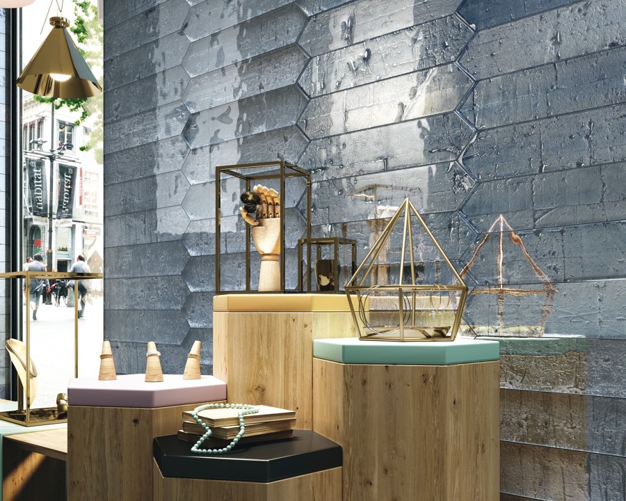 Azulejos metal brillo