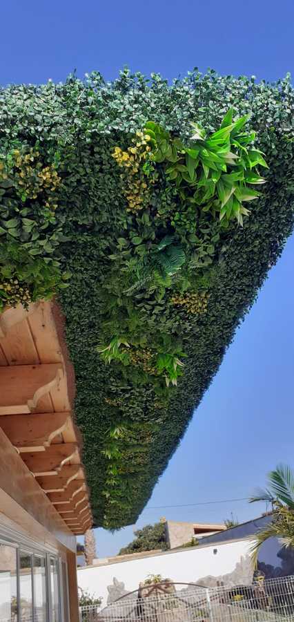 Creación de jardín vertical artificial en techo