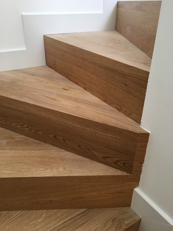 Revestimiento de escalera madera de roble natural