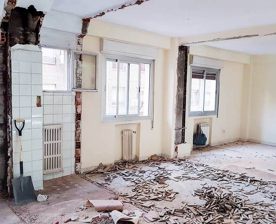 Casa demolición en la muela