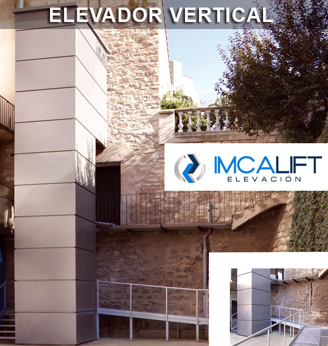 Elevador vertical vivienda particular con estructura autoportante