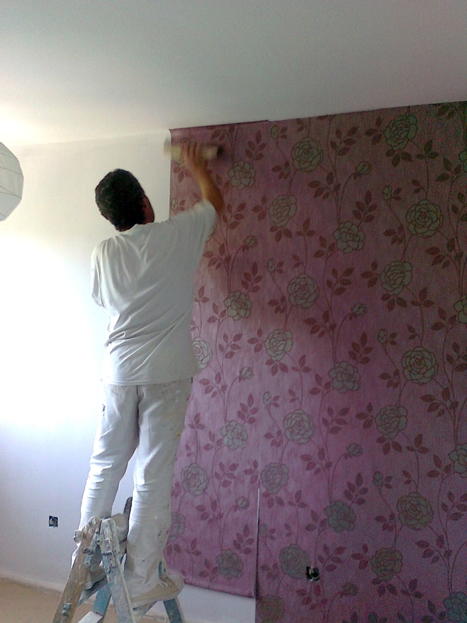 Empapelado de cabecero de habitación