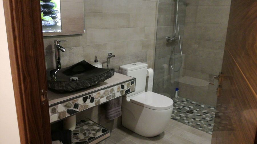 Encimera lavabo realizada en obra