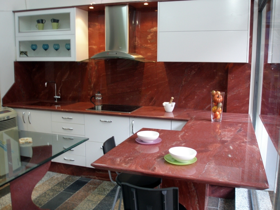 Encimera cocina Cuarcita Roja