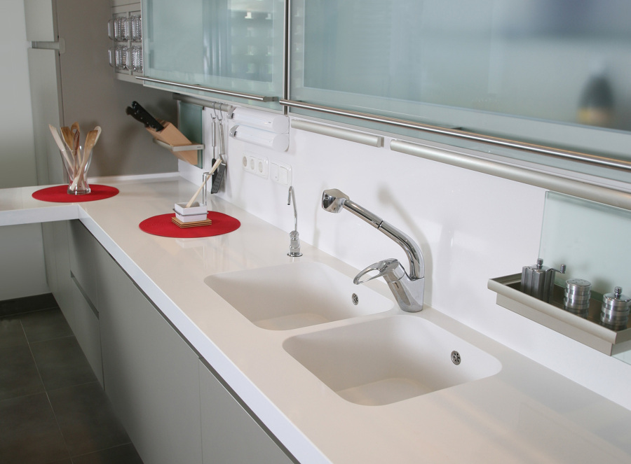 Encimera con fregaderos integrados de Silestone
