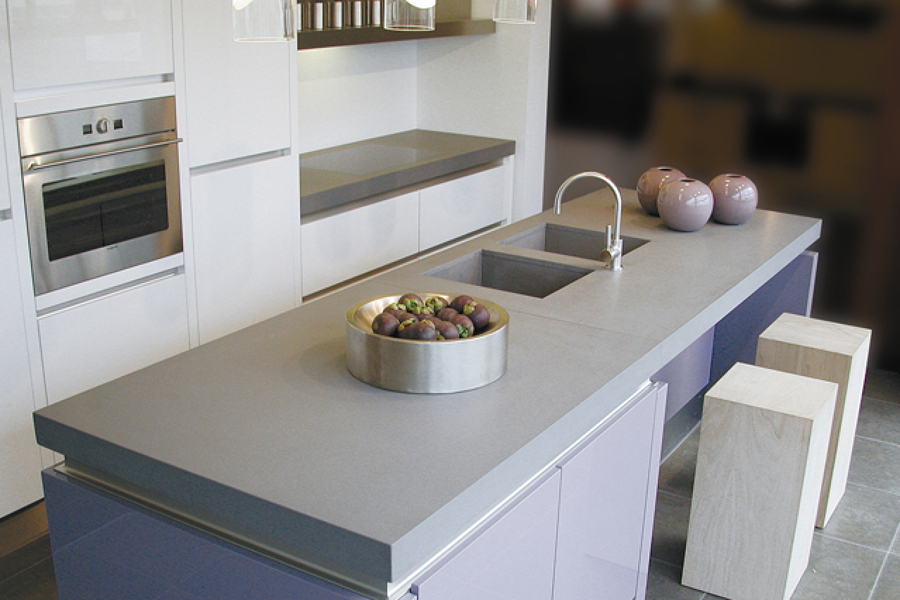 Encimera de  Cuarzo Gris.