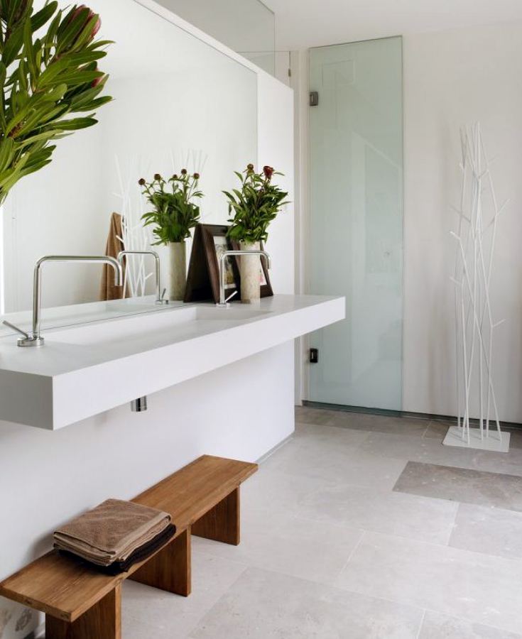 Encimera de mármol compacto blanco