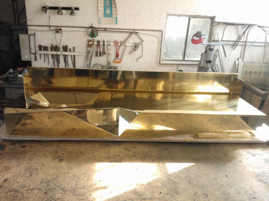 Encimera en latón para baño