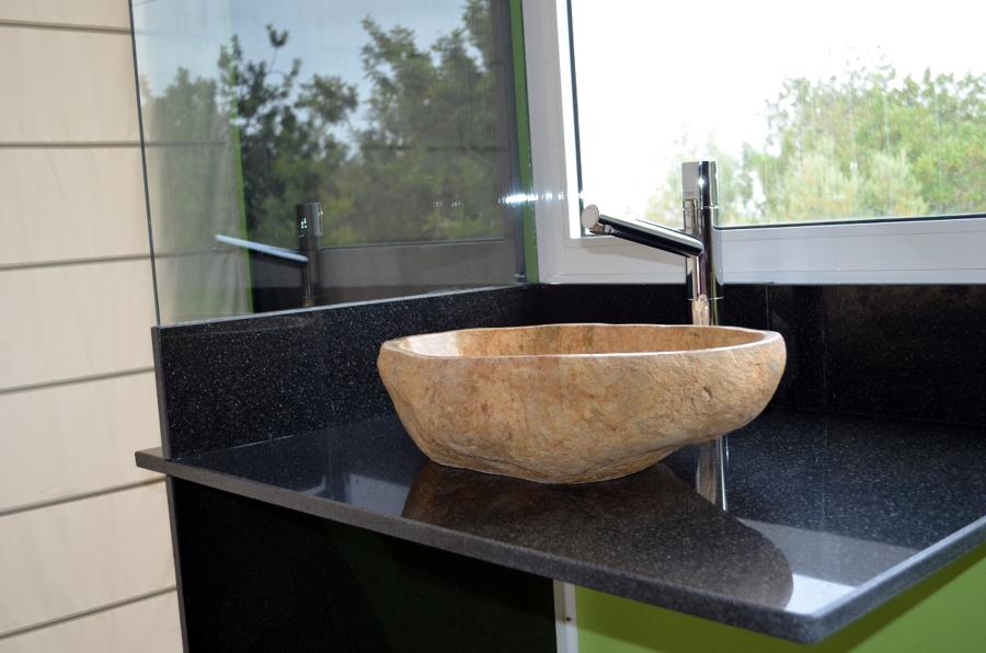 Encimera granito negro con labavo