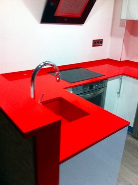 Encimera Silestone mod. Rosso monza