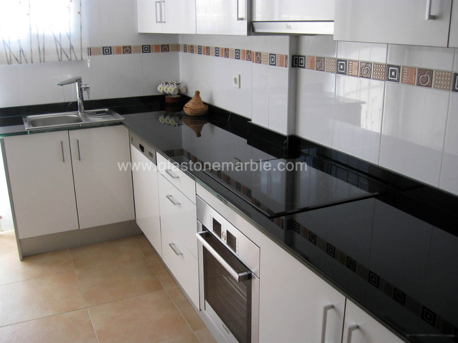 Encimeras de cristal con protección al rayado