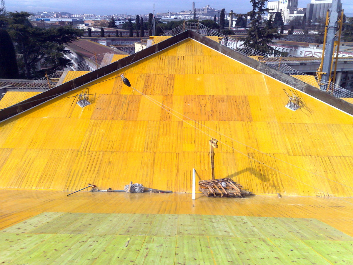 encofrado de forjado losa inclinado invertido