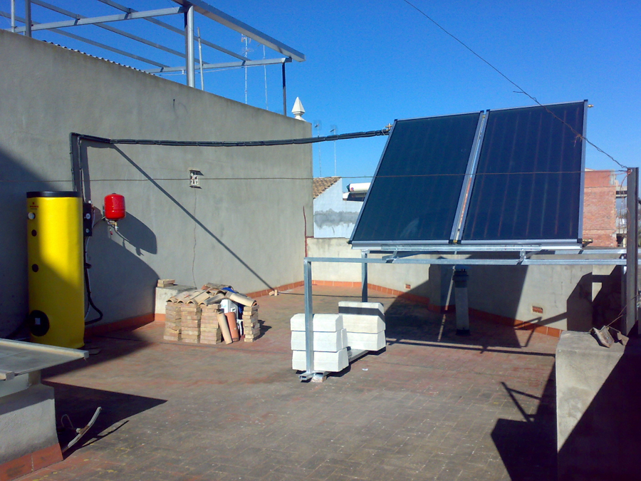 Equipos solares forzados para ACS