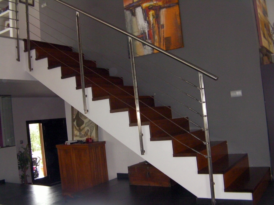 ESCALERA MADERA+ACERO