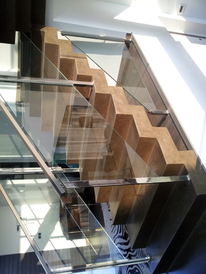 escalera microcemento