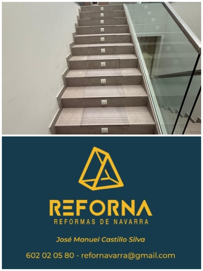 Alicatado escaleras nave industrial